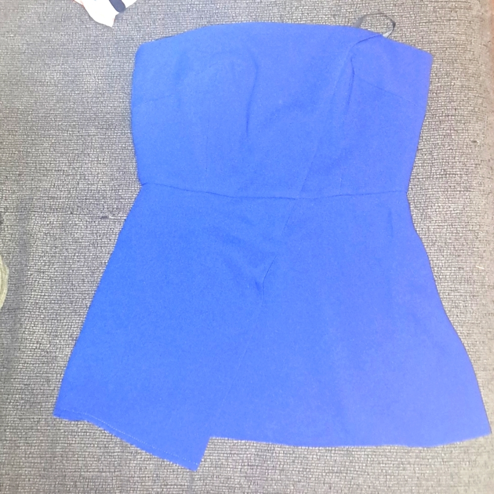 NWT BCBGeneration Electric Blue Strapless Top SZ 2